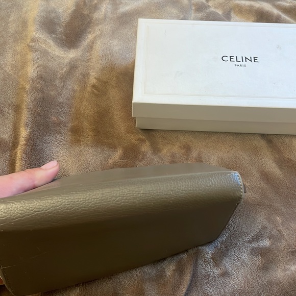 Celine butter soft zippy wallet made in Italy yellow inside pebbled leather - Picture 11 of 13